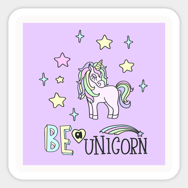 Unicorn Neck Gator Be a Unicorn Purple Unicorn Sticker by DANPUBLIC